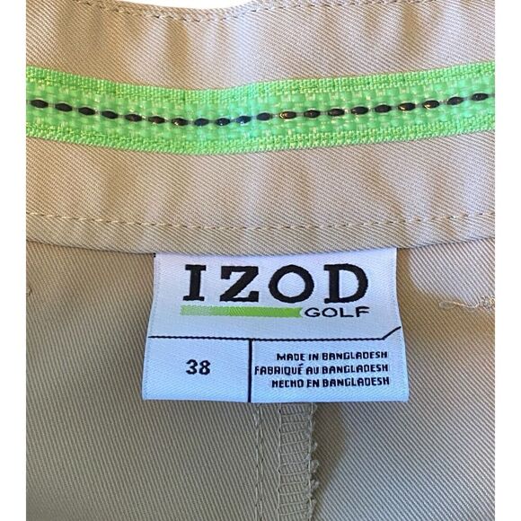Mens Size 38 Izod Golf Shorts Tan - Picture 4 of 9